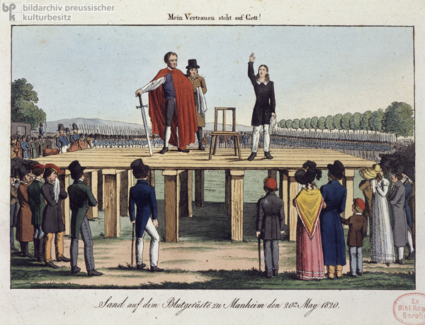 Karl Ludwig Sand auf dem Blutgerüste zu Mannheim (20. Mai 1820) 